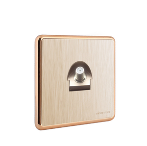 AKKOSTAR 86*86MM Interrupteur/Prise Blanc Argent Or pour Sonnette de Porte, Téléphone Satellite, Ordinateur - Product Image 4