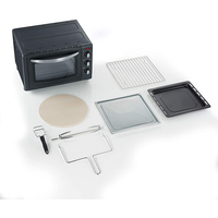 Four électrique portable compact à convection avec lumière interne pour la cuisson des toasts et des aliments