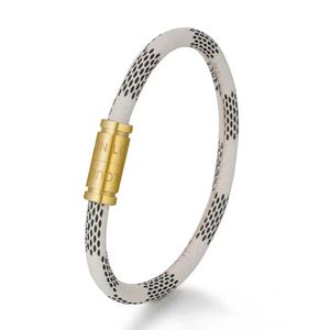 Mode Style En Gros Simple Titane Acier Gravé Vieux Motif Vachette Corde Bracelet Bijoux Pour hommes Femmes - Product Image 3