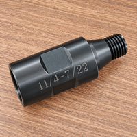 Adaptateur de filetage de précision en acier à haute teneur en carbone usiné CNC, filetage femelle 1-1/4"-7 UNC et filetage mâle M22, pour trépan diamanté