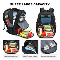 Sac à dos imperméable grande capacité 2023 en promotion, sacoche d'ordinateur de bureau, sacs à dos d'extérieur pour ordinateur portable avec port USB, sacs d'école pour hommes