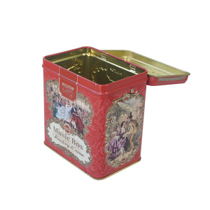 Bán buôn biểu tượng tùy chỉnh âm nhạc vuông tinh thần hộp kẹo cookie trà quà tặng hộp thiếc - Product Image 4