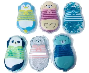 Forma de miçangas de gel quente e frio, tamanho personalizado, reutilizável, pacotes de gel quente e frio para crianças