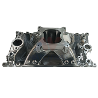 Collecteur d'admission en aluminium poli usiné CNC MATCHWAY New High Rise 3000-5000 pour moteur Vortec Small Block à simple plan pour Chevy