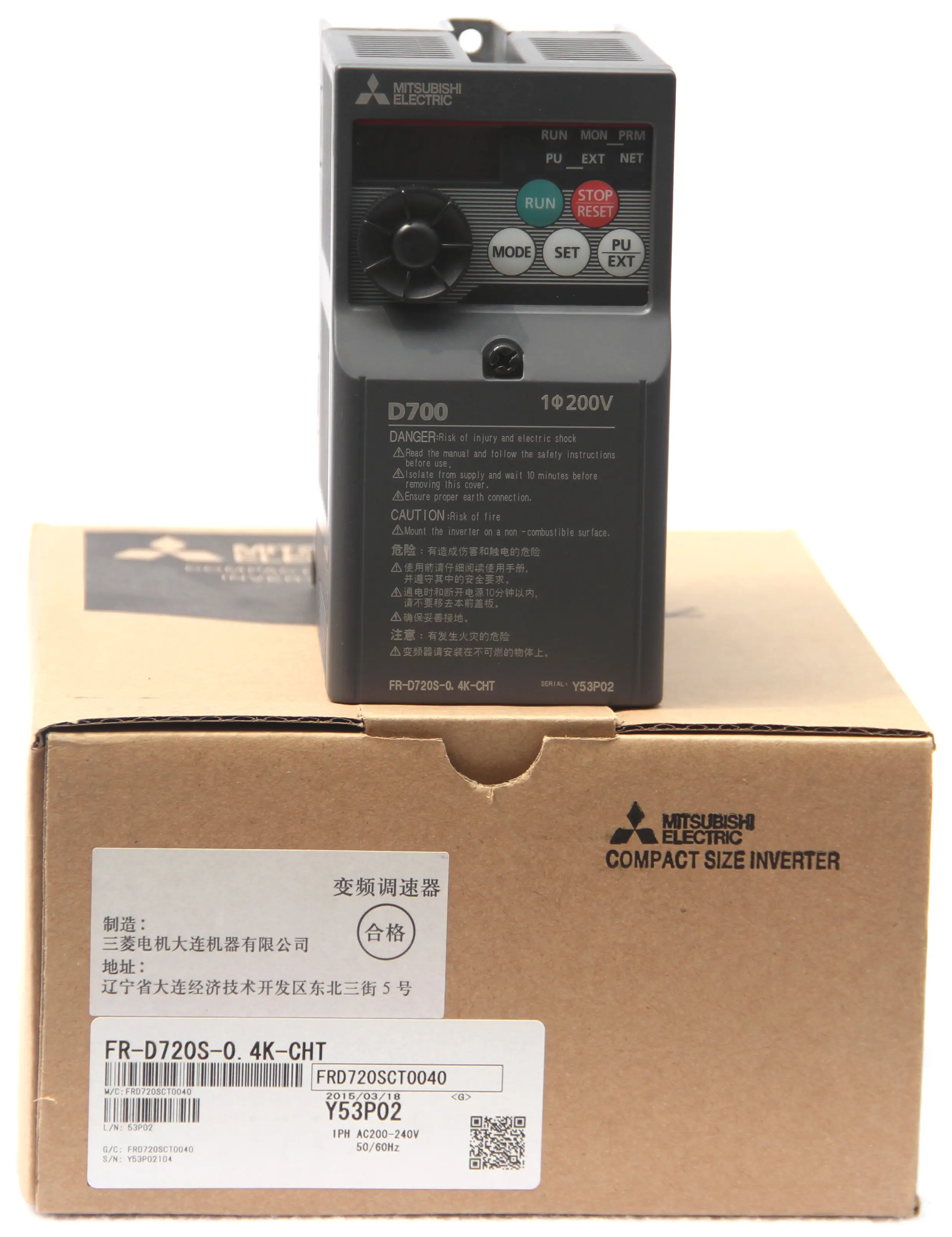 0.4KW FR-D720S-0.4K-CHT Original Mitsubishi Inverter VFD Variable Frequency Drive