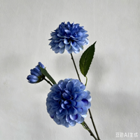 3 Tangkai Bunga Sutra Artifisial Realistis Wangi Dahlias Dandelion Rangkaian Bunga Warna Sesuai Pesanan untuk Latar Belakang Pesta
