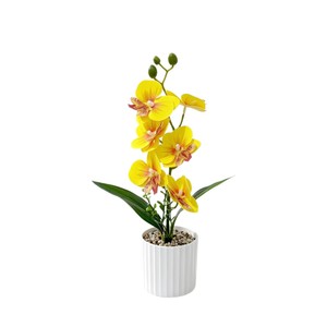 Nouvelle Plante Artificielle Phalaenopsis à 6 Fleurs en Pot, Ornement pour la Décoration de la Maison, du Salon et du Bureau, Verdure en Plastique - Product Image 5