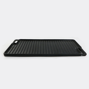 Vente chaude OEM ODM Poêle à griller <span class=keywords><strong>rectangulaire</strong></span> en fonte pré-assaisonnée, durable, facile à nettoyer, compatible gaz et <span class=keywords><strong>induction</strong></span>, double face - Product Image 3