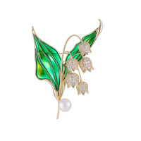 Broche de luxe exquise en perle d'eau douce naturelle, design de fleur d'orchidée, bijoux de broche