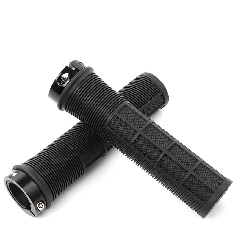 Bicycle Grips MTB Bike Silicone Sponge Handlebar Cover Anti-skid Shock-absorbing Soft Grips Cycling Handle Grip Lock Bar End