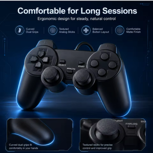 Controlador con Cable para <span class=keywords><strong>PS2</strong></span>, Gamepad para Consola PlayStation 2, Joystick con Vibración <span class=keywords><strong>Dual</strong></span> <span class=keywords><strong>Shock</strong></span>, Plug and Play, Accesorios de Repuesto para Juegos - Product Image 4