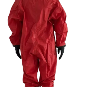 Traje Químico Encapsulado Ligero (FHIB Amarillo/Rojo) - PVC Ignífugo, Compatible con Respiradores para Industria/Laboratorio/Emergencias - Product Image 1