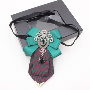 Pins de Corbata de Lazo de Moda para Mujer, Material de Poliéster, Diseño a Rayas, Correa Ajustable, Accesorios Multifuncionales para Bodas y Carnavales - Product Image 1