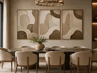 Peinture à l'huile abstraite moderne marron texturée 3D faite à la main sur mesure pour la décoration murale de la maison, idéale pour un salon élégant