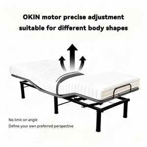 Moderne Externe Intelligente Verstelbare Ligplaats Ijzeren Bed Frame Met Duitse Okin Afstandsbediening Motor Voor Appartement - Product Image 2