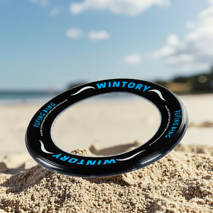 Anillo volador impermeable y ligero de 14 LED, nuevo estilo, iluminación automática, diseño de ondas de goma suave, disco volador deportivo para niños - Product Image 1