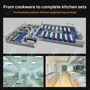 معدات مطابخ تجارية احترافية متعددة الوحدات وعالية التحمل، تصنيع مطابخ من الفولاذ المقاوم للصدأ، قابلة للتخصيص للمطاعم. - Product Image 2