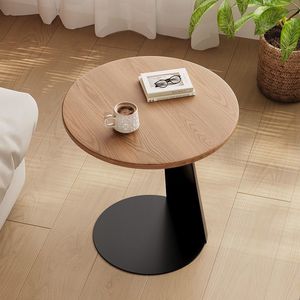 Walnut Solid Wood <b>Side</b> <b>Table</b> Round Minimalist Design For Living Room <b>Sofa</b> Corner Use - Product Image 3