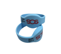 Bracelet en silicone RFID souple NFC NTAG 216 888 octets avec logo/code QR personnalisé, prix usine