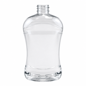 Bouteille <span class=keywords><strong>en</strong></span> PET ronde de luxe miniature créative et économique de 400 ml pour gin, <span class=keywords><strong>whisky</strong></span>, brandy, vodka, alcool avec bouchon <span class=keywords><strong>en</strong></span> liège - Product Image 1