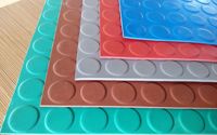 Tapis de sol en caoutchouc naturel coloré pour la danse et la gym, 3 mm, motif à points flottants, antidérapant, résistant à l'usure, absorption des chocs, isolant