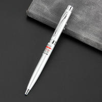 Stylo multifonctionnel BKS en métal avec laser, lumière LED, bâton infrarouge pour chat, stylo à bille créatif 1,0 mm, encre noire, logo imprimé