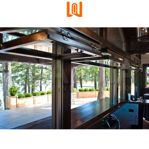 Kính cường lực hàng đầu treo Bifold cửa sổ bên ngoài cửa hàng cà phê cửa sổ gấp dọc bằng nhôm - Product Image 3