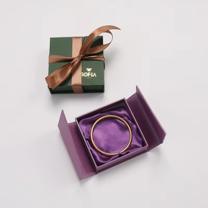 EQ EQ005 Luxury Buckle Cardboard Jewelry Gift <b>Boxes</b> with Velvet Lining-Custom Color Square Design Graduation Storage - Product Image 5