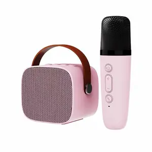 Speaker Bluetooth portabel multifungsi, Speaker Bluetooth mini portabel populer baru 2023 dengan 2 mikrofon nirkabel untuk Natal