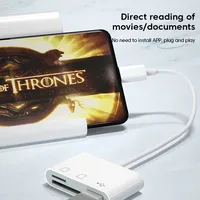 Adaptador OTG tipo C enchufe TF/lector de tarjetas SD para Xiaomi Oneplus iPhone OPPO POCO accesorios para teléfono móvil 3 en 1 Conector USB C a A