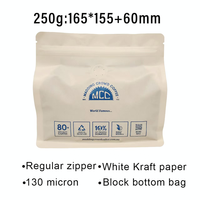Sacs d'emballage pour café personnalisés avec valve, pochette à fond plat pour le stockage et la présentation des grains de café