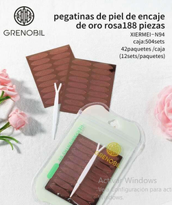 ชุดสติ๊กเกอร์ติดผิวเกรโนบิล 504 ลายลูกไม้แบบกลม ปลอดสารพิษ สำหรับตกแต่งเล็บ บรรจุกล่อง - Product Image 3