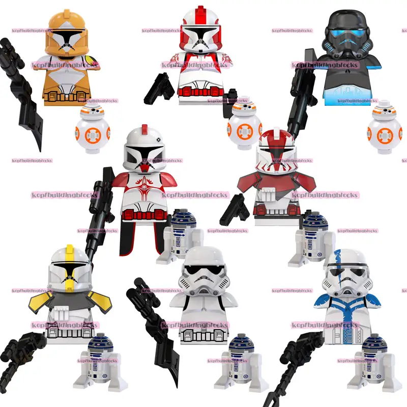 TV6108 Famosa Película SW Space Wars Block Figura Storm Clone Shadow Commander Fox Trooper Mini Building Block Figura Juguete Ladrillo