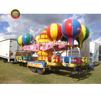 Manège portable Samba Ballon pour parc d'attractions avec remorque pour enfants, certifié CE, capacité de 24 personnes, puissance de 15 kW