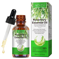 Aliver 30ml Huile Essentielle de Romarin Bio Naturelle pour la Croissance des Cheveux Noirs, Produits Capillaires à Marque Blanche