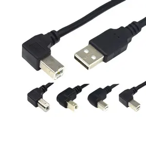 USB 2.0 A Stecker zu B Stecker 90 Grad USB AM-BM Drucker kabel für Drucker USB Drucker kabel 1,5 m schwarze Scanner Peripherie Laptop