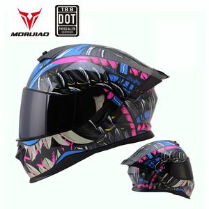 Casco Integrale per Moto Approvato DOT in Materiale ABS, Casco da Motocross con Fodera Traspirante per Lunghi Viaggi - Product Image 4