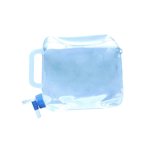 Conteneur d'eau pliable anti-fuite 10L avec bec verseur verrouillable, sac d'eau pliable en LDPE de qualité alimentaire épais pour la randonnée - Product Image 1