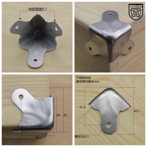 Protections d'angle en acier inoxydable Anwang, supports d'angle droits pour caisses en bois - Product Image 2