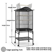 Nouvelle cage à oiseaux multifonctionnelle de luxe pour perroquets avec design anti-évasion, grand espace, construction en métal, utilisable toute l'année