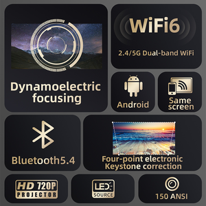 T5 <span class=keywords><strong>Mini</strong></span> 720P Chiếu Xách Tay Android 13 Wifi 6 <span class=keywords><strong>Micro</strong></span> Thông Minh Máy Chiếu 150 ANSI Amlogic T950S Wifi BT <span class=keywords><strong>Mini</strong></span> Proyector - Product Image 5