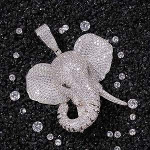 Pendentif Hip Hop de Luxe en Moissanite et Diamant, en Argent Sterling 925, Bijou Statement Sertie de Pierres pour Hommes et Femmes, Cadeau de Fête Tendance - Product Image 4