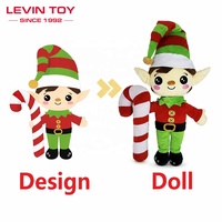 Colección Navideña: Juguetes de Peluche Personalizados de Perros Elfo Navideños, Mascotas de Animales de Peluche Suaves, Fabricante OEM ODM para Regalos al por Menor, MOQ Bajo