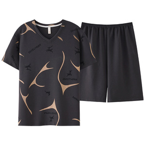 <span class=keywords><strong>Pigiama</strong></span> Estivo da <span class=keywords><strong>Uomo</strong></span> 2026 a Maniche Corte, Tinta Unita, 2 Pezzi, Vestibilità Ampia, Casual, <span class=keywords><strong>Taglie</strong></span> <span class=keywords><strong>Forti</strong></span> - Product Image 5