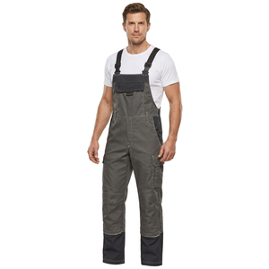 Combinaisons de travail en coton vert pour hommes avec accents noirs, résistantes à l'abrasion, durables, pour usage industriel - Product Image 5