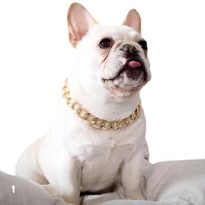 French Bulldog Gold Chain Collar Adjustable Plastic Pet <b>Necklace</b> for <b>Small</b> to Medium Dogs Summer Jewelry Accessories - Product Image 5