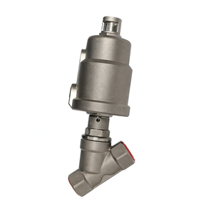 Vanne d'angle pneumatique à double effet en acier inoxydable pour air, eau et vapeur, vanne d'angle à commande pneumatique - Product Image 4