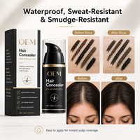 Corrector Capilar Mágico Impermeable, Fórmula Vegana OEM ODM para Hombres y Mujeres, Polvo para Retocar la Raíz y Rellenar el Cabello