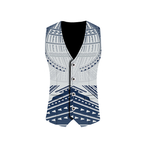 OEM personalizado polinesio traje de boda chalecos para hombres Slim Fit vestido chaleco hombre Formal esmoquin chaleco Casual chaqueta sin mangas - Product Image 4