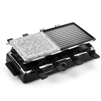Barbecue électrique portable sans fumée de haute qualité, deux en un, commercial et domestique, plaque de cuisson pour raclette